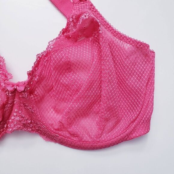 Elomi Honeysuckle Pink Charley Side Support Plunge Bra 32L - Picture 3 of 7